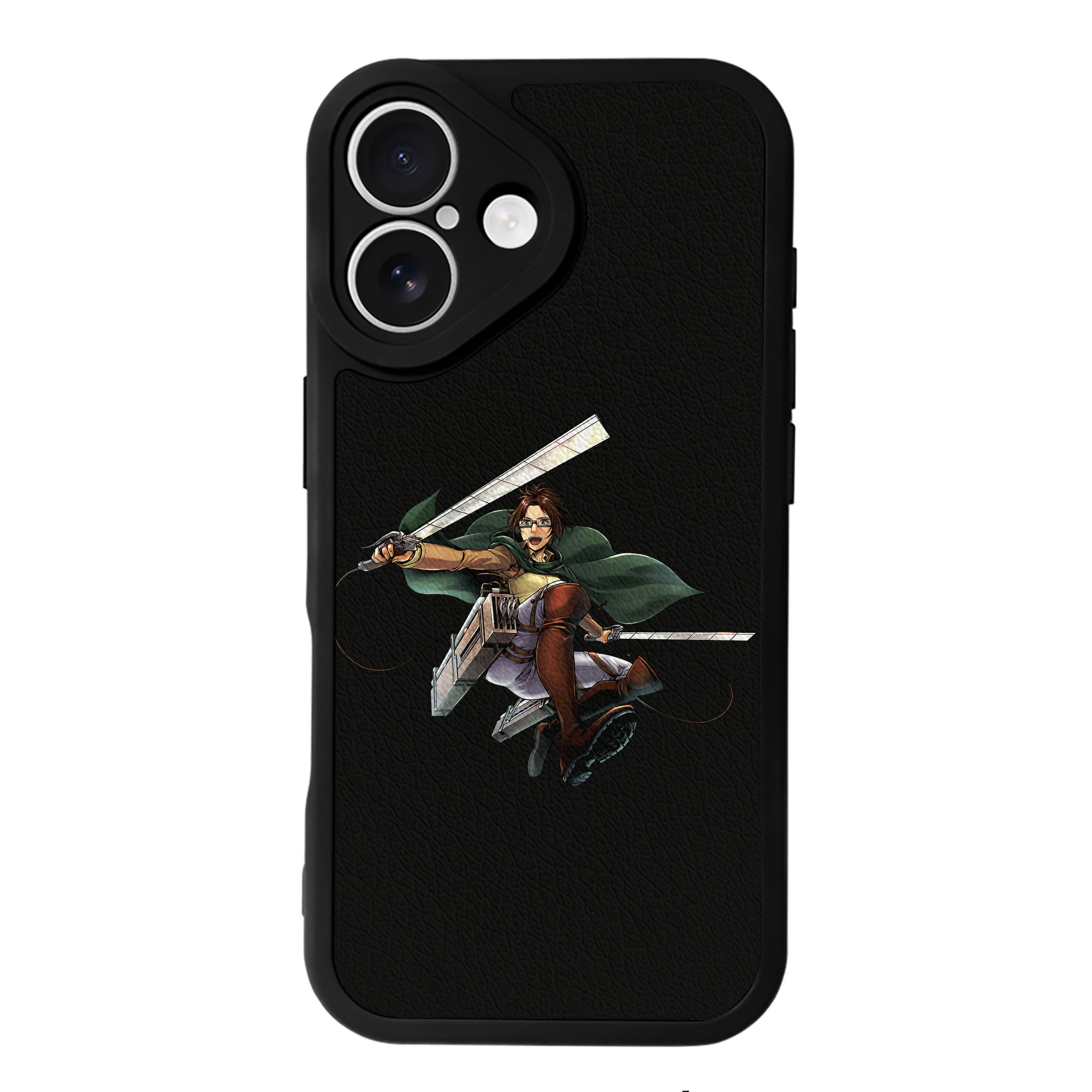 （画像用） 進撃の巨人 ハンジ·ゾエ Attack on Titan Hanji Zoe 【iPhone 16シリーズ対応】シリコンスマホケース（レザー調） 材質：シリコン